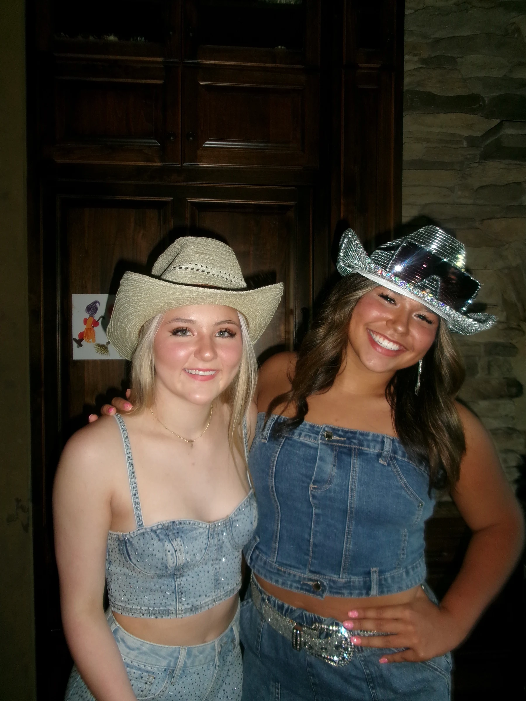 Friends in cowboy hats