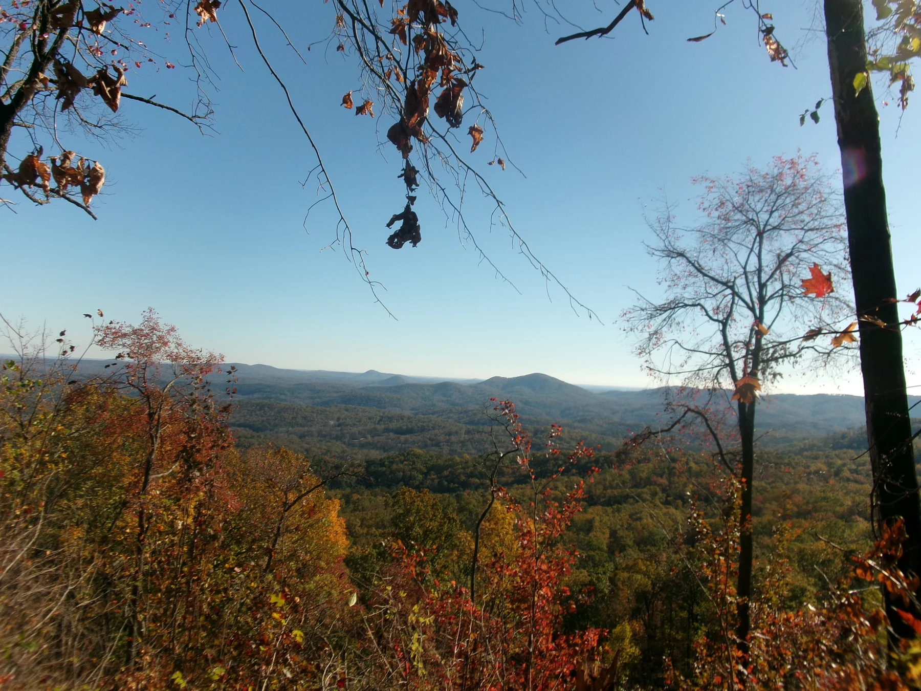 Mountain overlook in autumn