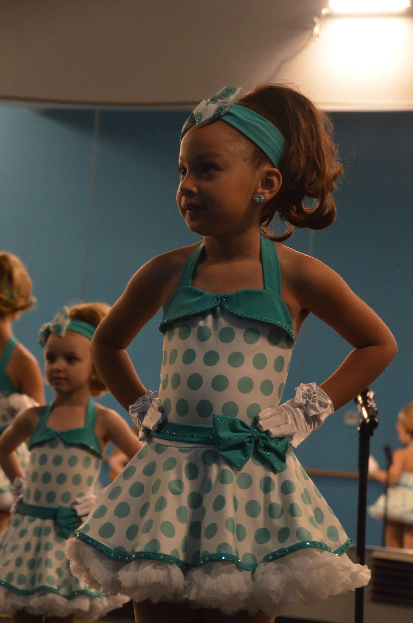 Young dancer backstage