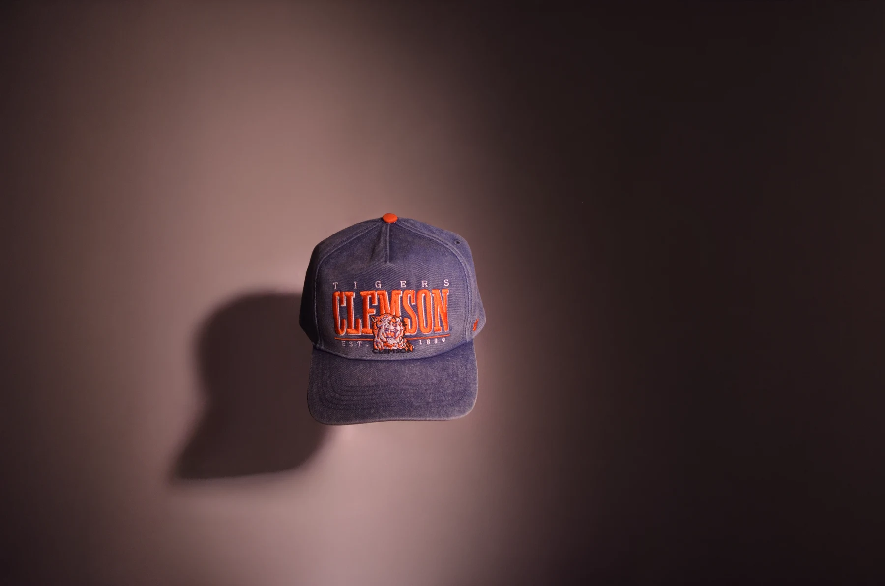 Clemson hat in moody light