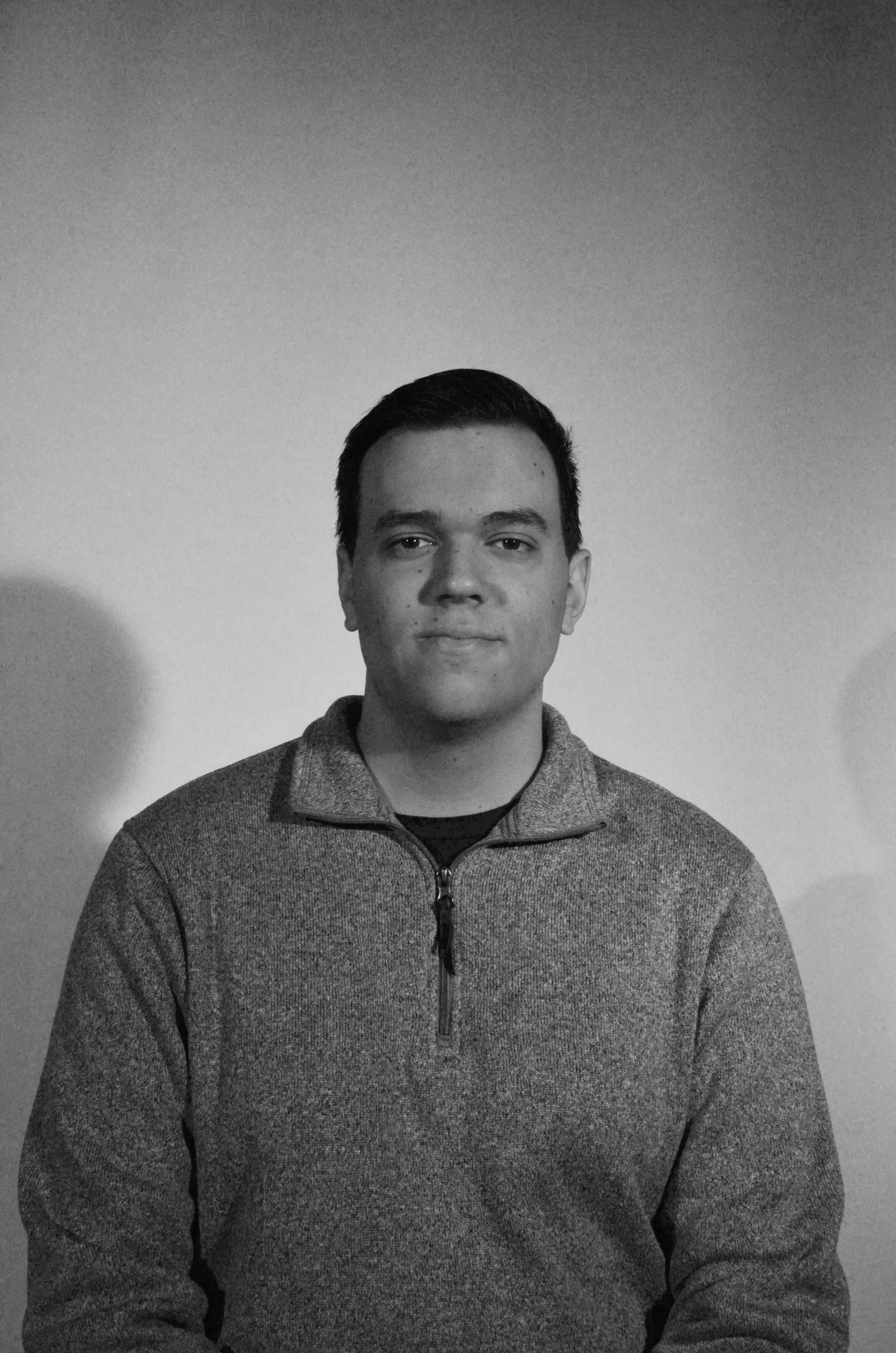 Black and white sweater portrait