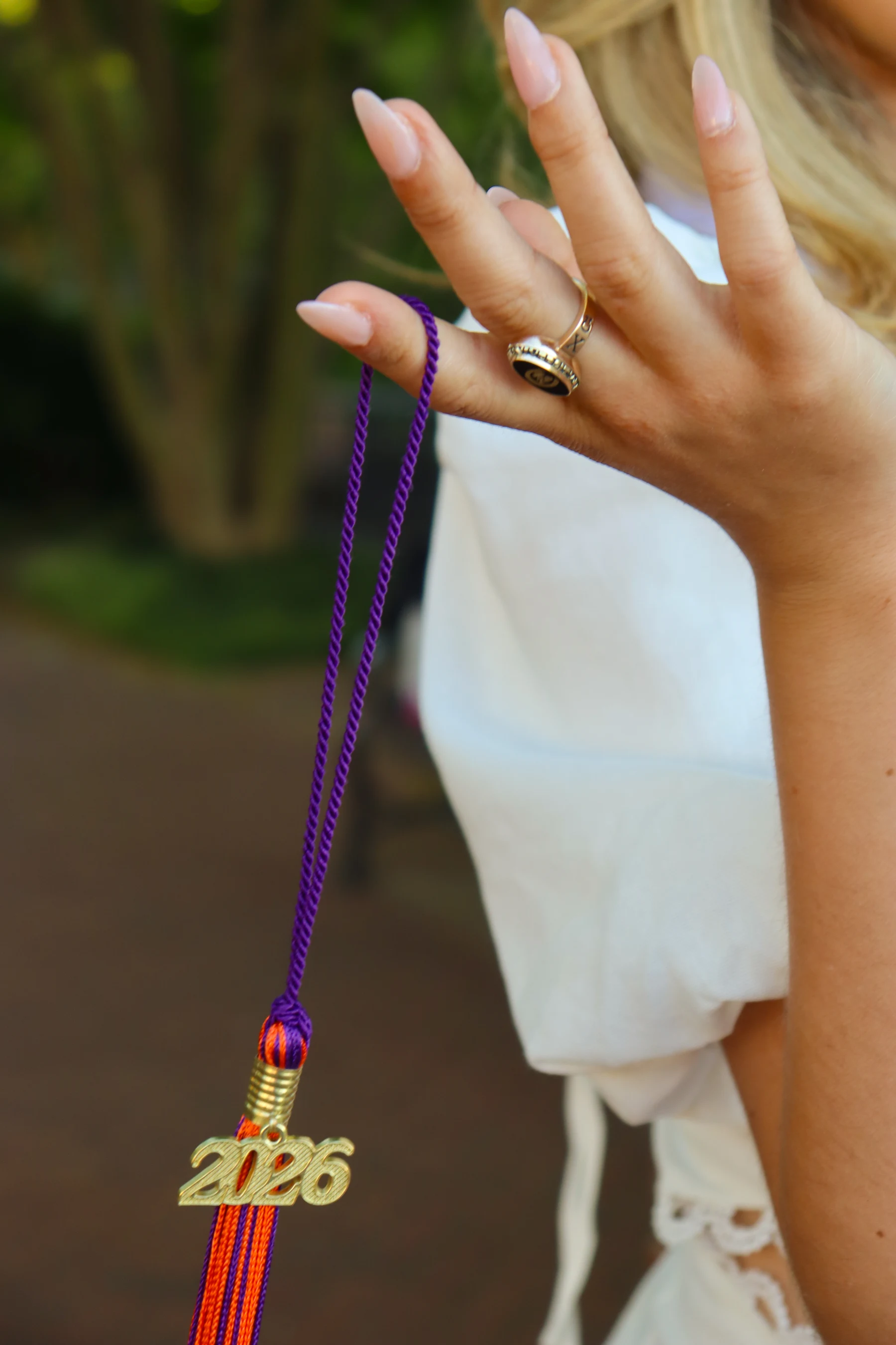 Close-up of graduation tassel